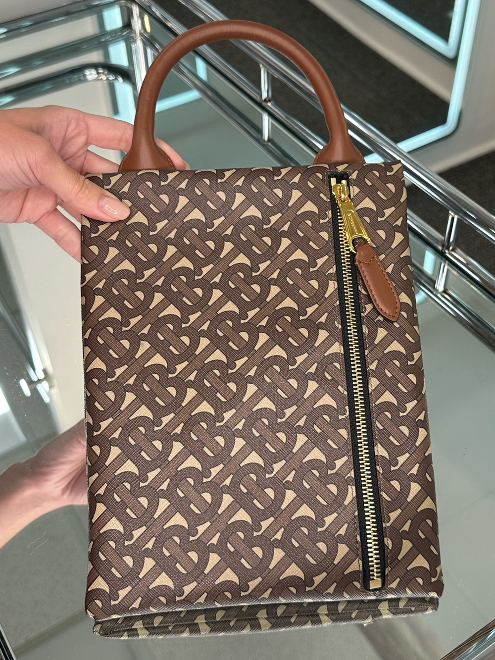 Burberry One-Handle Zip Pouch - Picture 3 of 11
